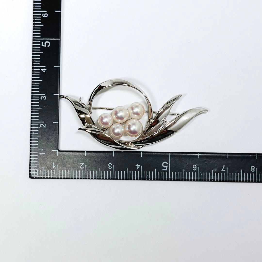 極美品✨MIKIMOTO ミキモト パール ブローチ コサージュ シルバー
