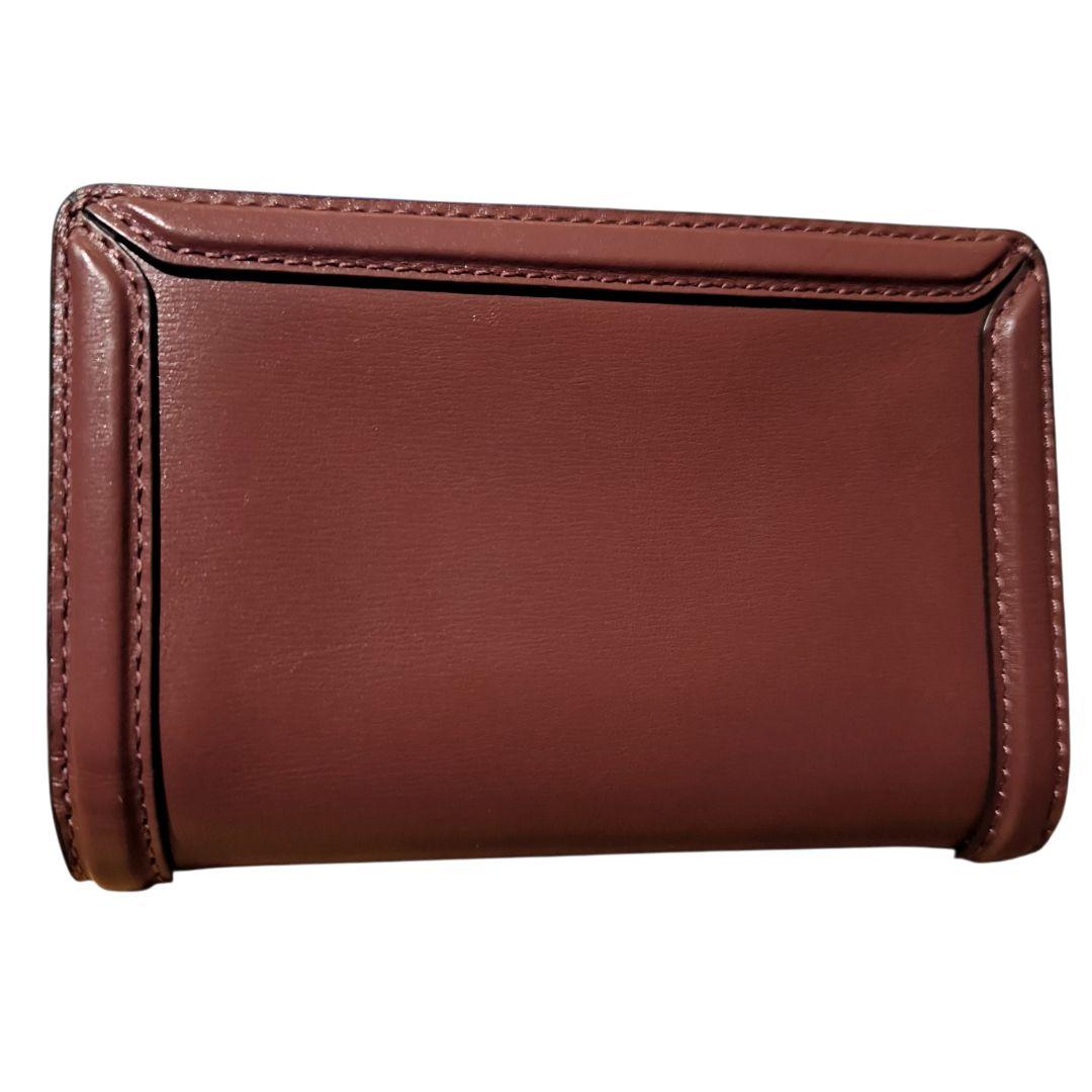 美品】 COACH コーチ ハットンウォレット 二つ折り財布 ワインレッド