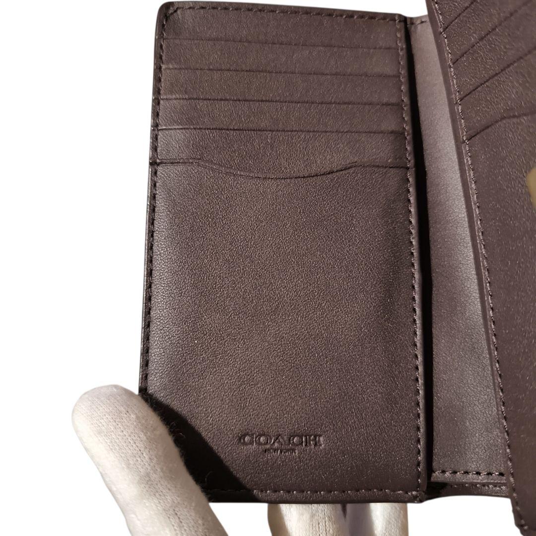 美品】 COACH コーチ ハットンウォレット 二つ折り財布 ワインレッド