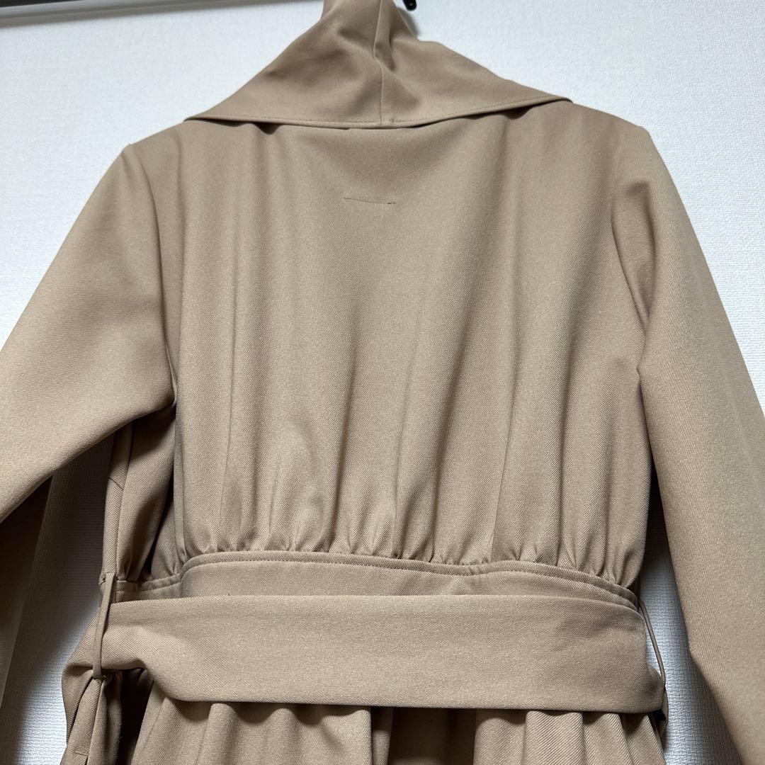 JENNE ショール風オードリーコート ベージュ　Sサイズ