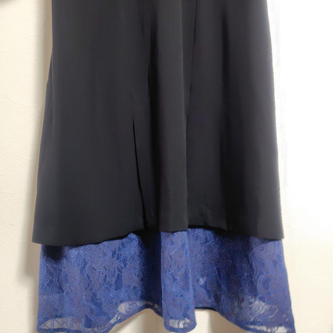 新品【Callarus】カラルス スタンドカラーレース切替デザインワンピース