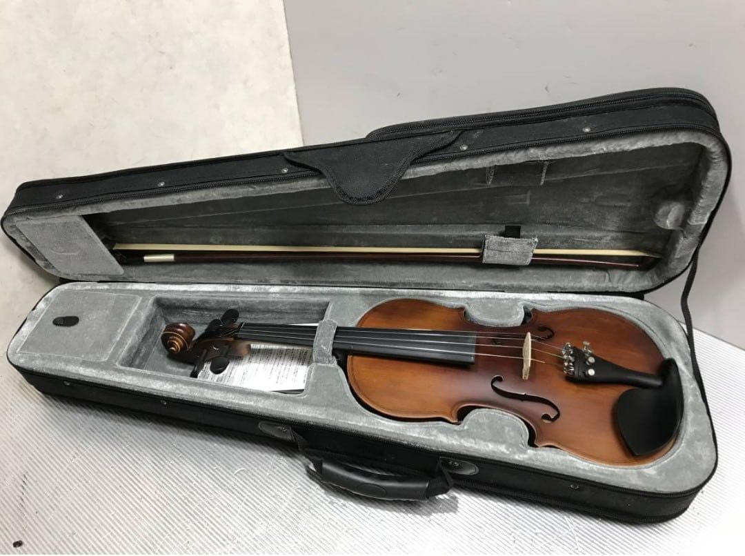 バイオリン本体 ブラウン ハードケース付き バイオリン本体 ブラウン