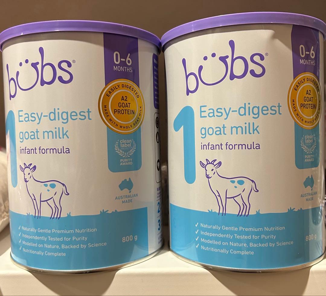 新品 2個 Bubs バブズ ヤギ ミルク ステップ1 bubs バブズ ヤギミルク