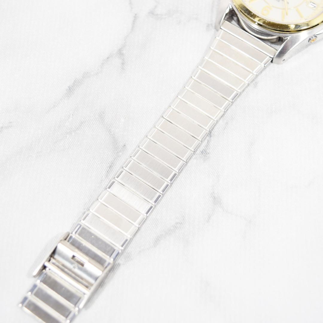 [美品 箱付] SEIKO セイコー 電波ソーラー時計 メンズ 新品ベルト