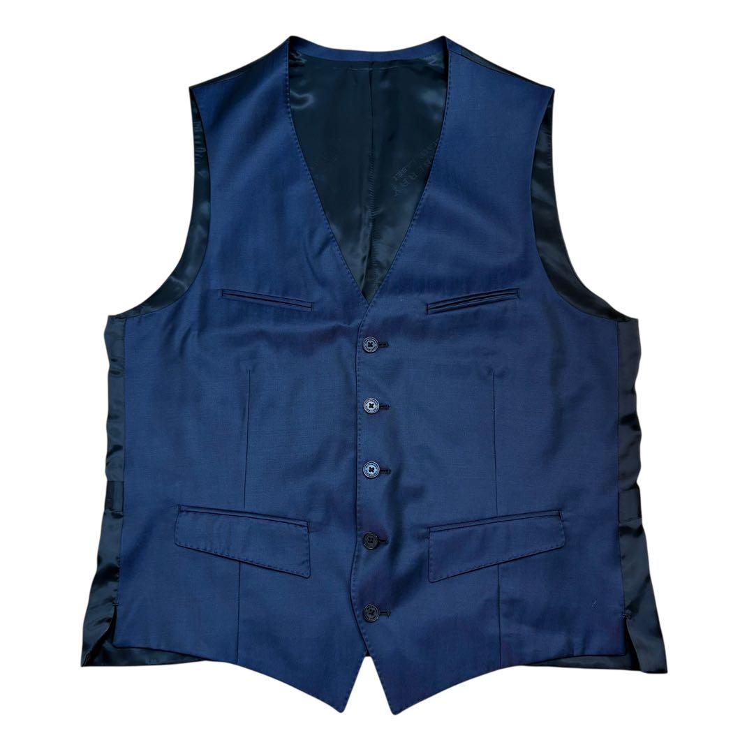 極美品 バーバリーブラックレーベル スリーピース スーツ 濃紺 サイズ