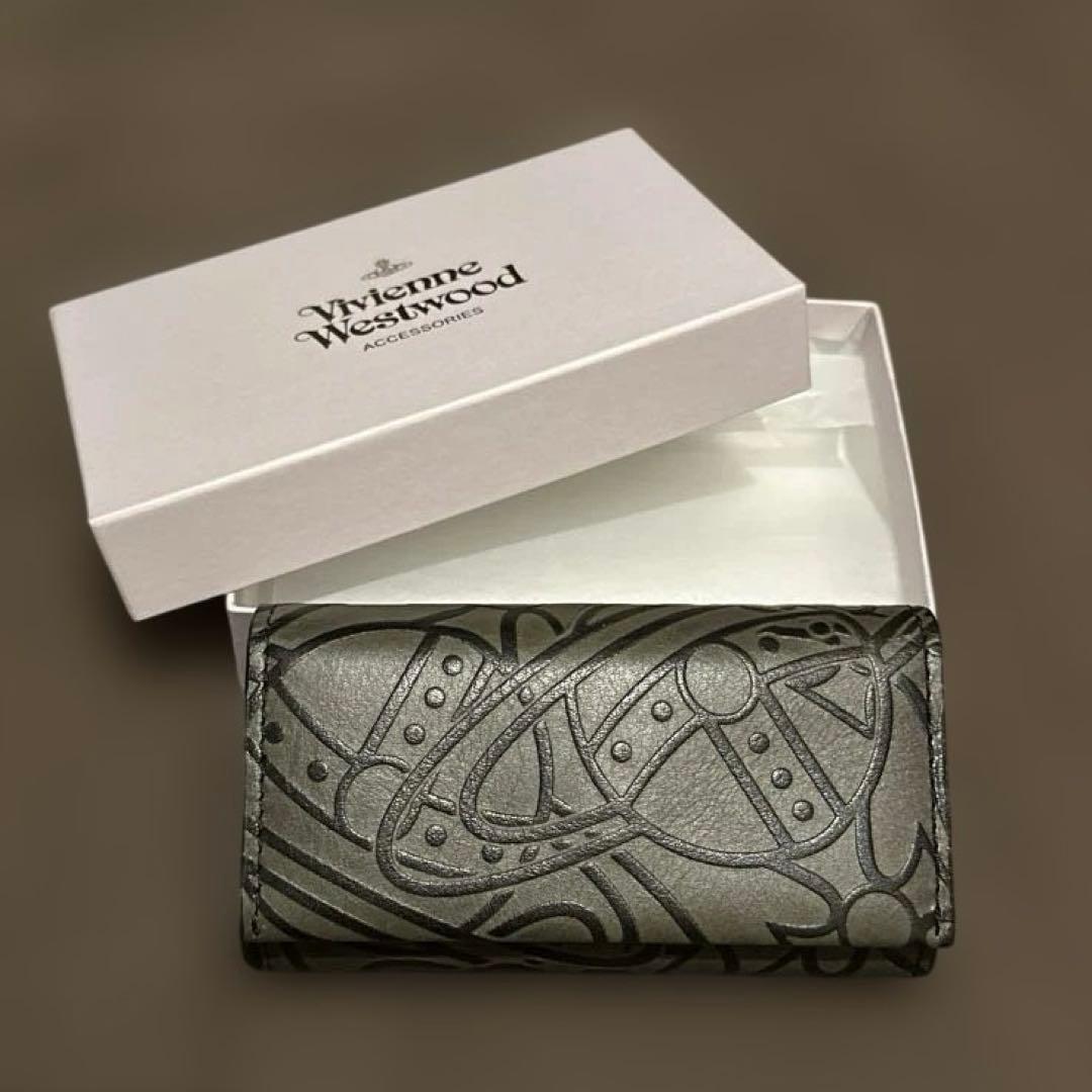 Vivienne Westwood キーケース 4連 レザー グレー ブラック