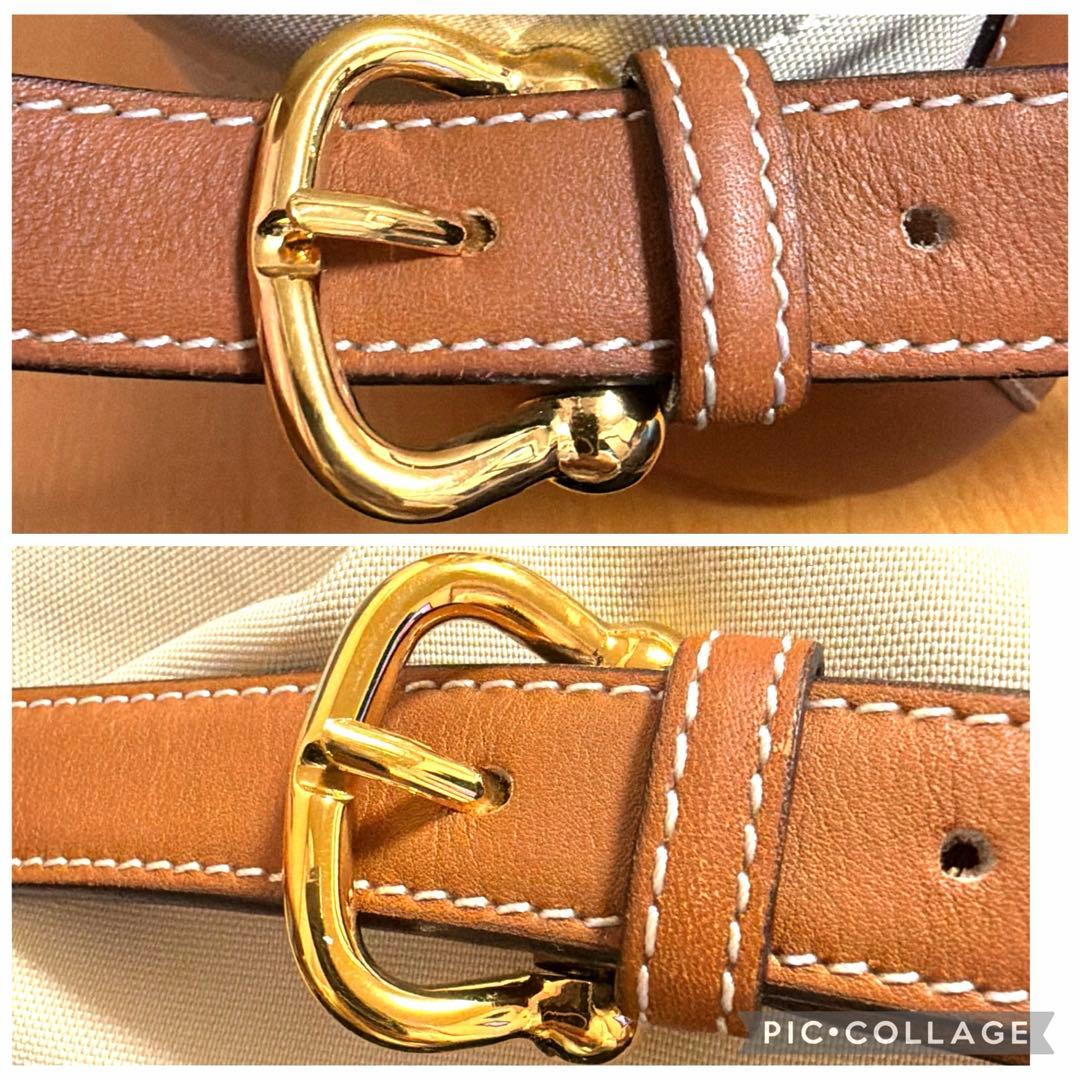 LOEWE ロエベ アントン キャンバス レザー リュック ポーチ付き