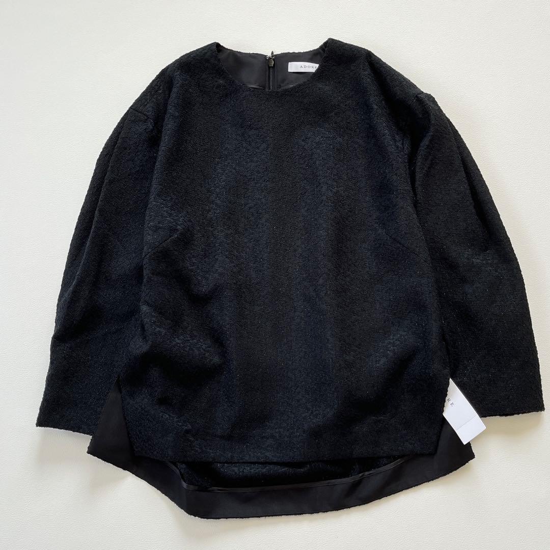 タグ付き✨23年 アドーア ラメブークレブラウス ブラック 38 - メルカリ