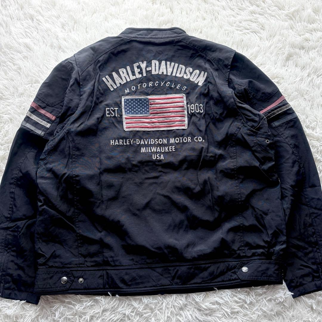 希少】Harley-Davidson ナイロン ジャケット 2XL 刺繍ロゴ - メルカリ