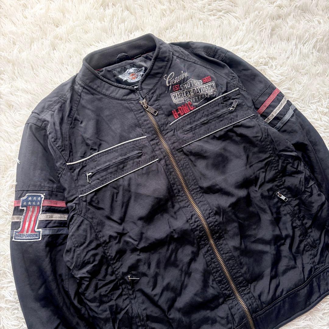 希少】Harley-Davidson ナイロン ジャケット 2XL 刺繍ロゴ - メルカリ