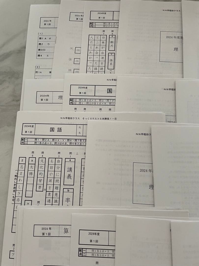 2024年度　早稲田アカデミー　NN早稲田クラス　そっくりテスト