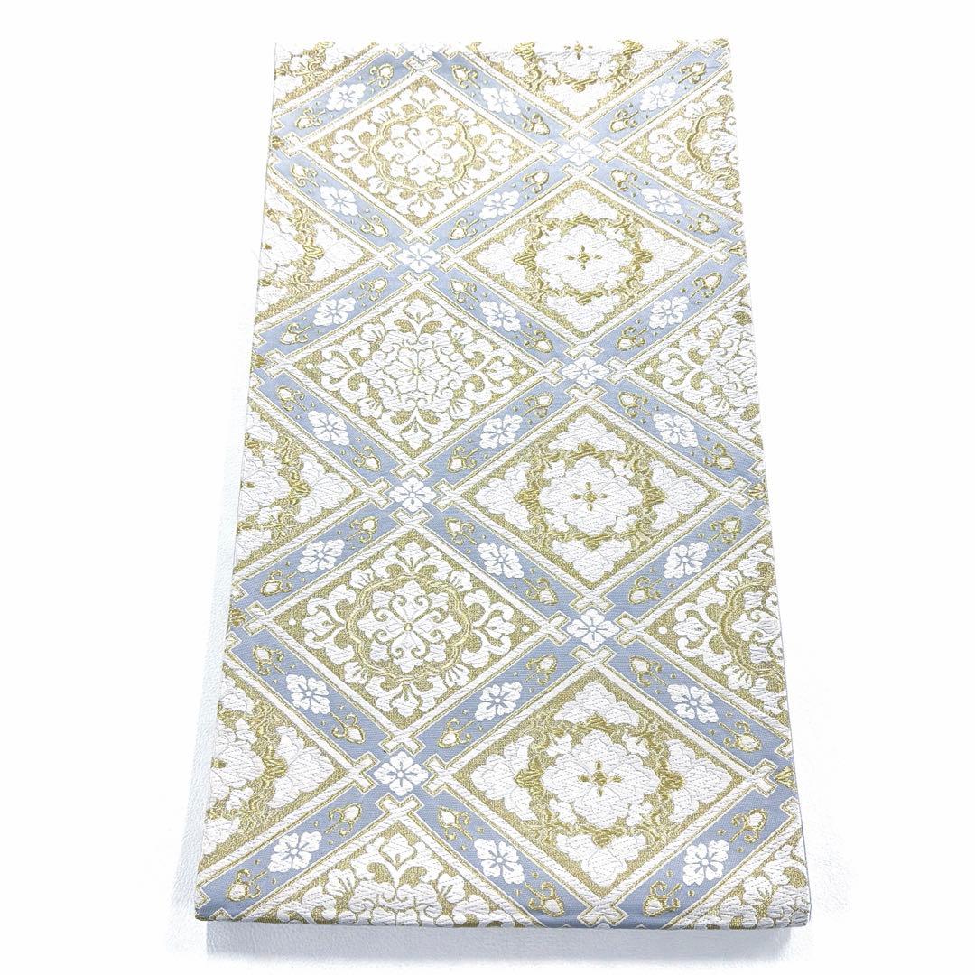 帯6749 ○高級 正絹 六通 袋帯 花文 華文 - メルカリ