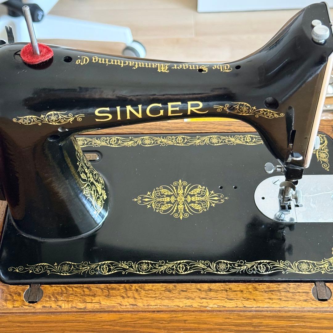 付属品多数｜縫えるアンティークミシン｜SINGER 99K 手回しミシン