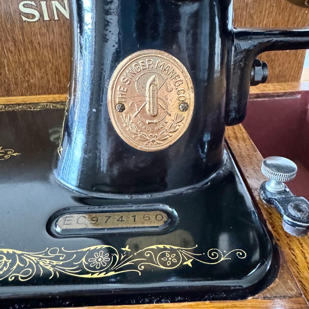 付属品多数｜縫えるアンティークミシン｜SINGER 99K 手回しミシン