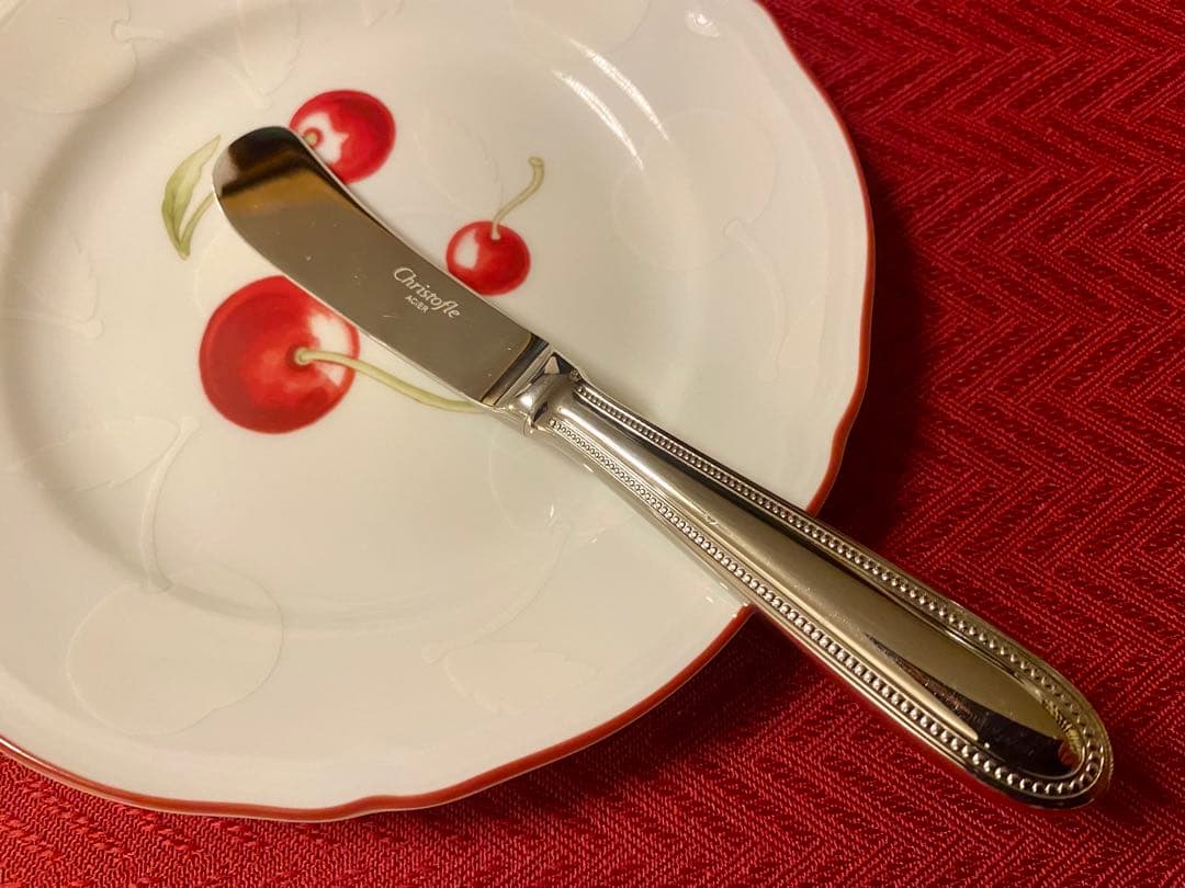 ラス1！お手入れ楽々☆ステンレス製】クリストフル パール バター