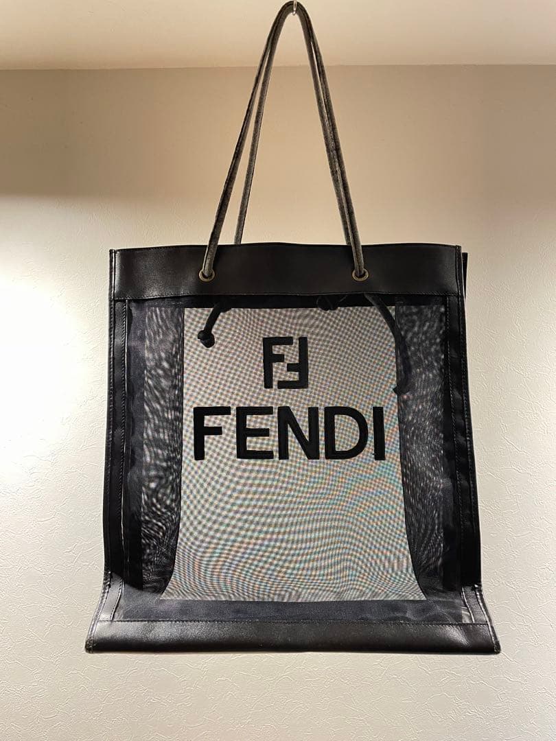 FENDI フェンディ ロゴバッグ メッシュトートバッグ - メルカリ