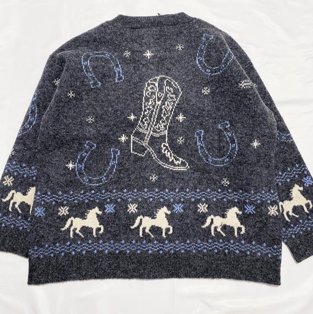 新品 【ZARA 】 ジャカードニットボタンカーディガン M - メルカリ