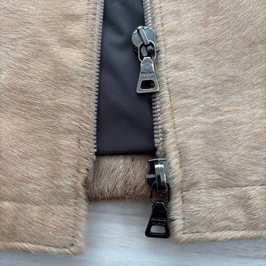 CASUAL様専用 プラダ PRADA ハラコJKT レザーJKT ファー付き - メルカリ
