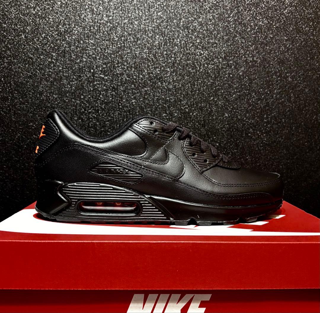 □新品27.0cm□ナイキ エア マックス 90 ブラック/セーフティオレンジ