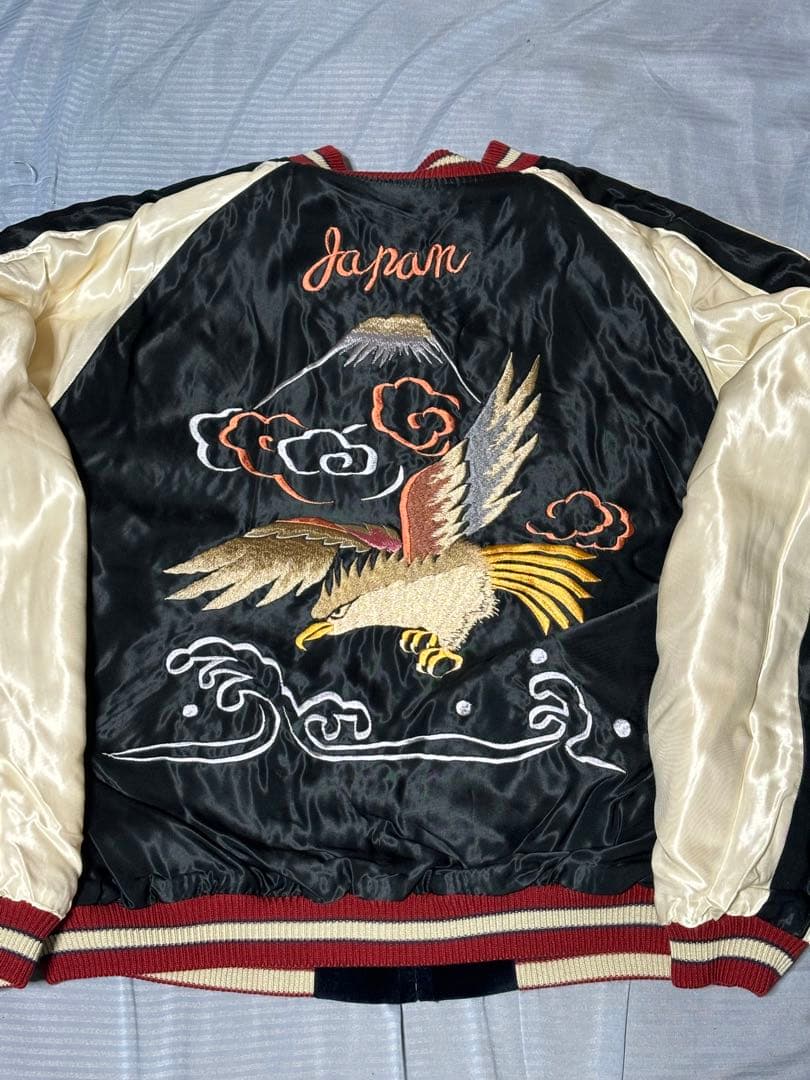 テーラー東洋　スカジャン　別珍　ツートン　試着のみ　TT15795-128