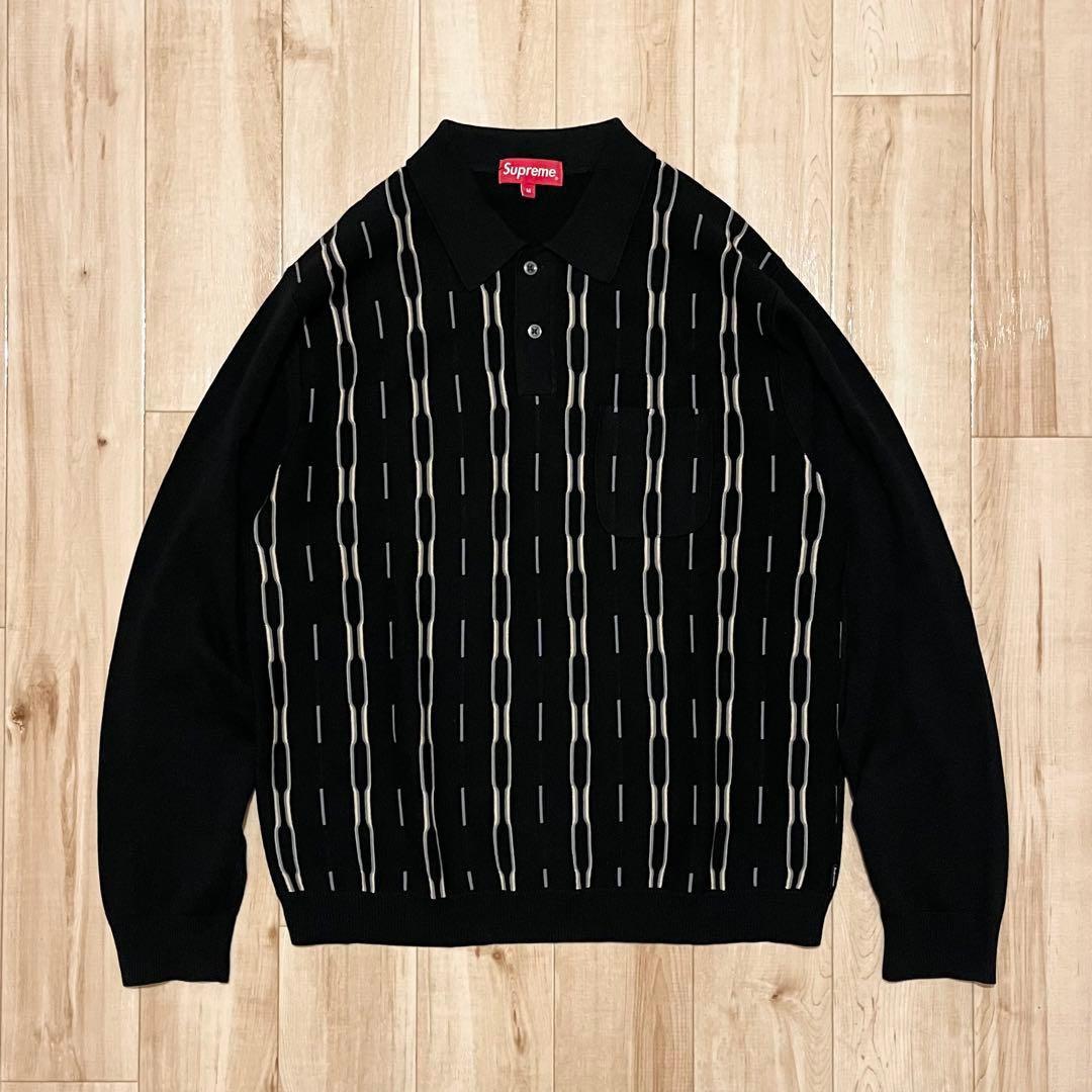 激レア！2018AW SUPREME“VERTICAL STRIPE”ニットポロ - メルカリ