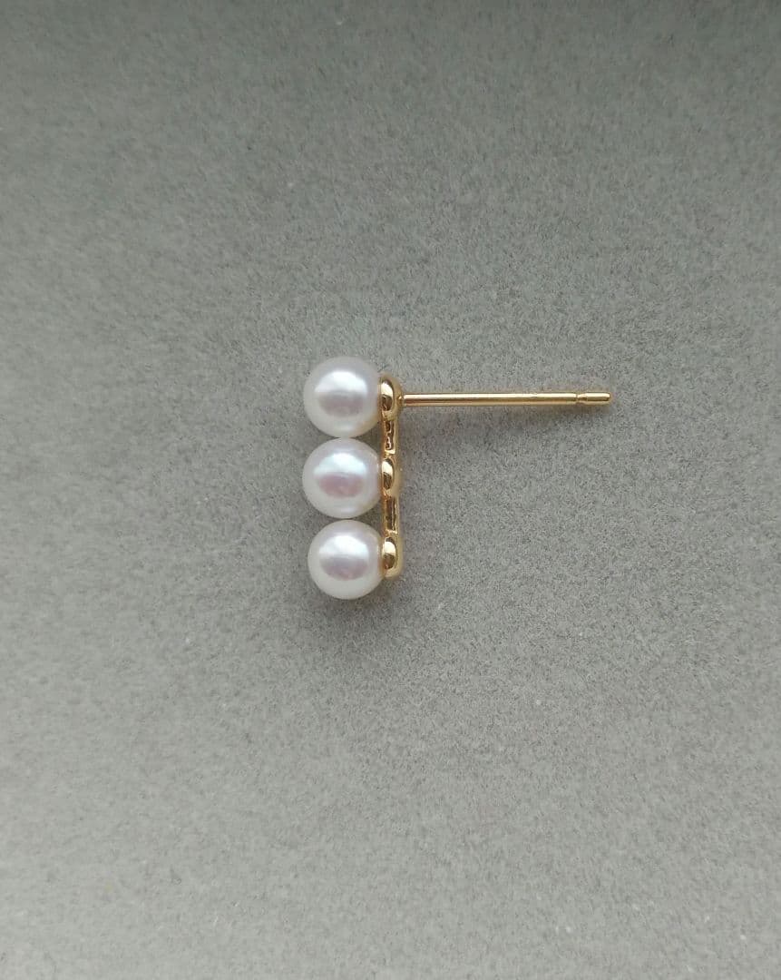 quarant'otto クアラントット Diatanza あこやピアス　片耳用 DROSERA ダイヤモンド アコヤパール ピアス 左耳用