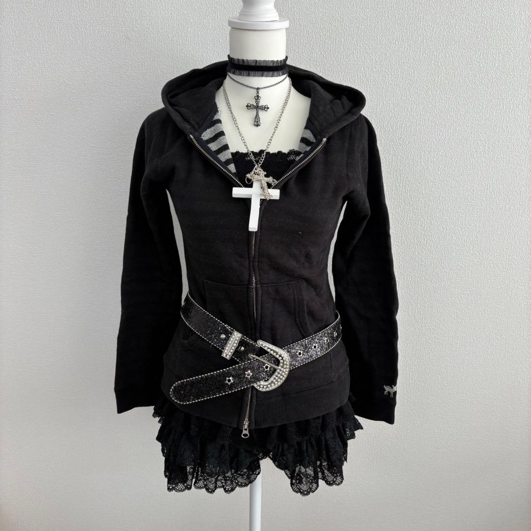 y2k ボーダー ロック NANA ロンt ダークコア 平成ギャル パンク - メルカリ