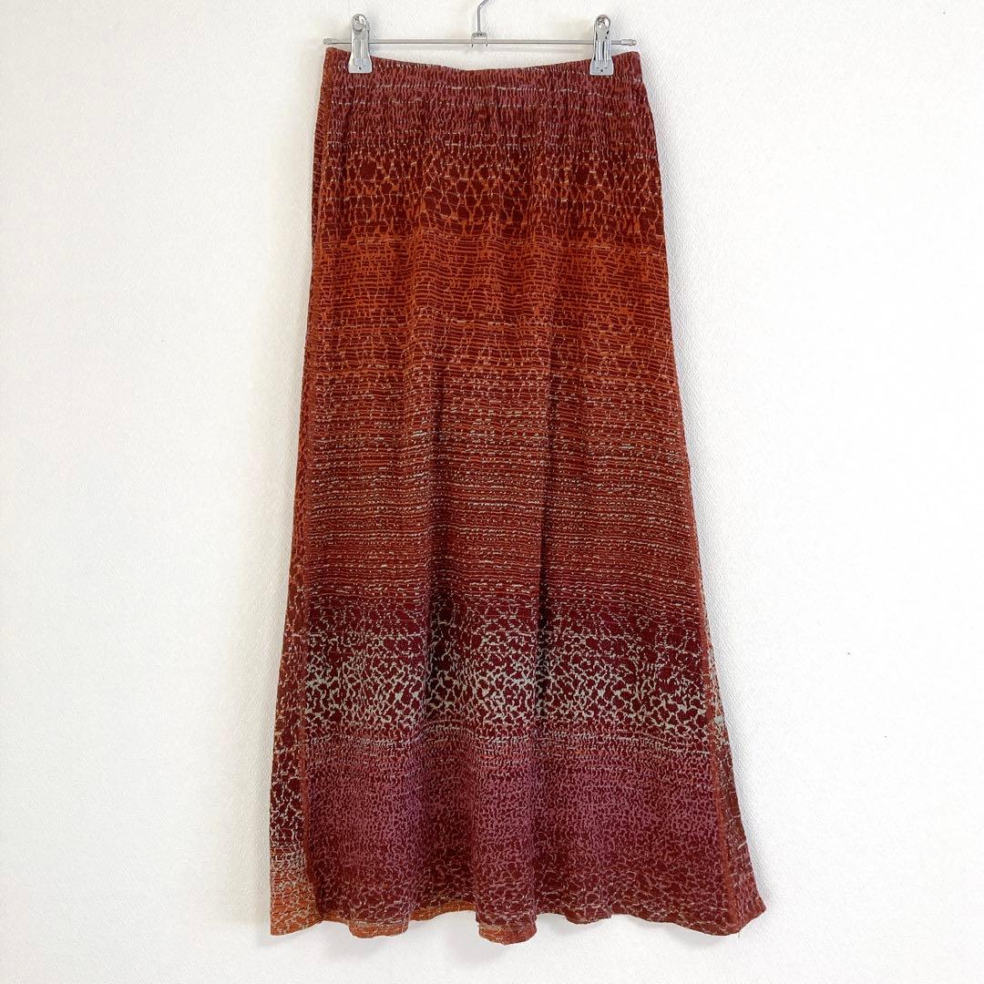 ヨーガンレール コットンニット ロングスカート ウエスト総ゴム