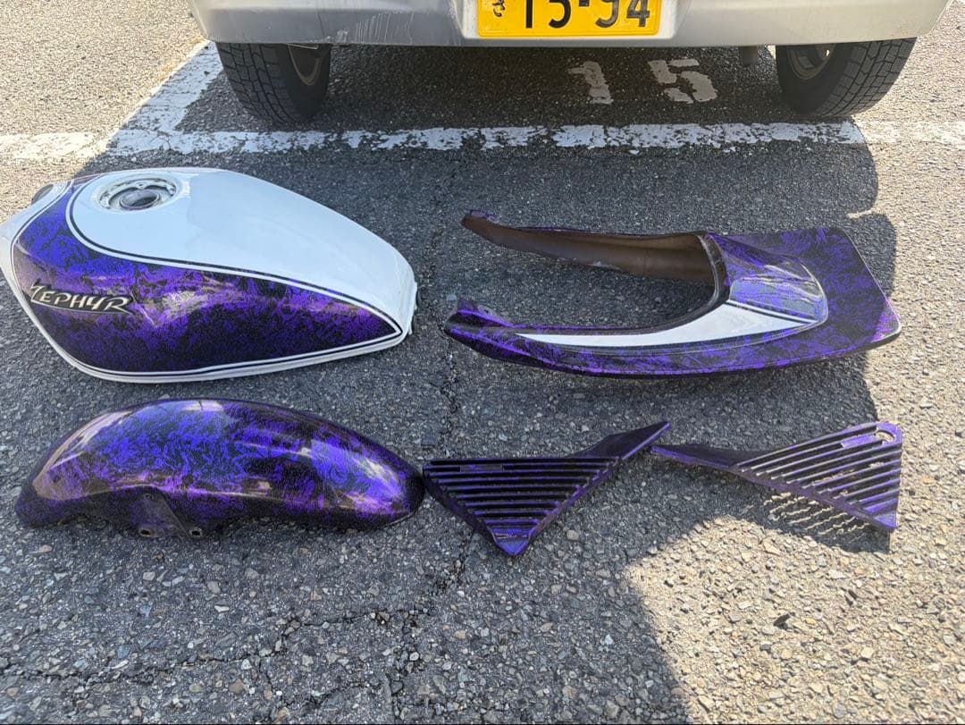 ゼファー400 外装セット zephyr 紫火の玉 - メルカリ