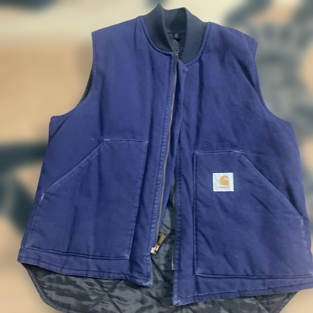 ネイビー コットン ノースリーブベスト ⑨ネイビー Vネック ノースリーブ ベスト XLサイズ - メルカリ