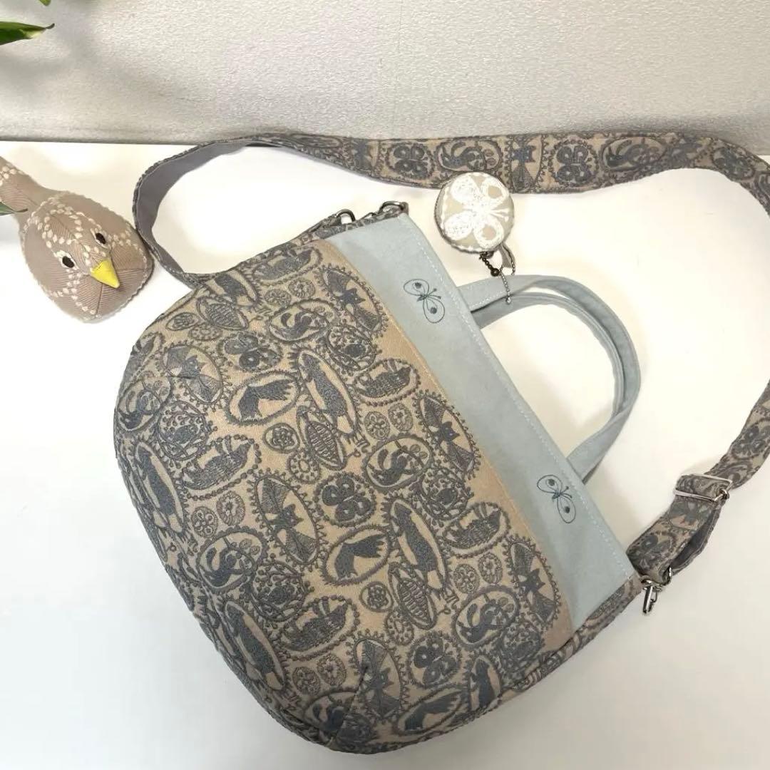 ミナペルホネン ハンドメイドバッグ マチ付きショルダーバッグ - メルカリ