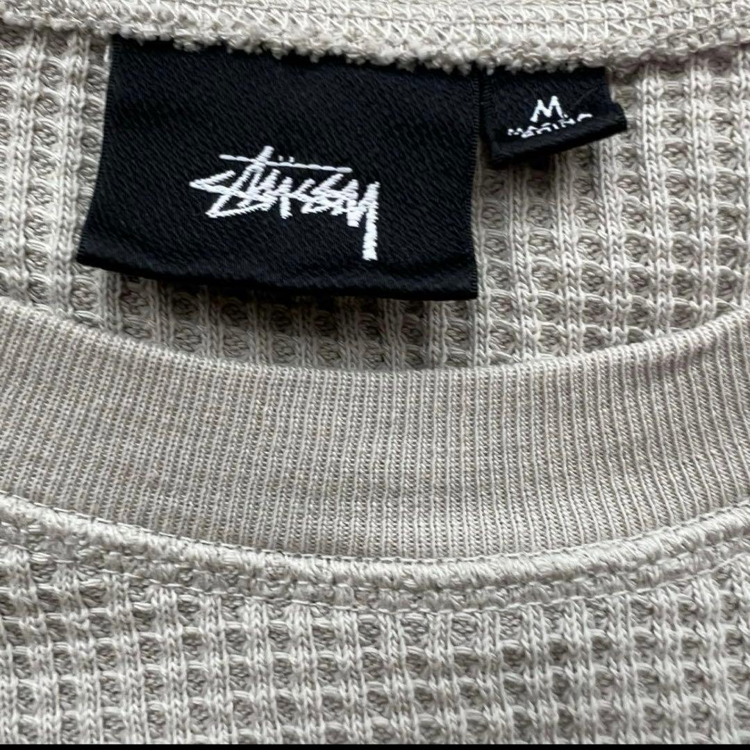 【希少・大人気】STUSSY ステューシー サーマル ワッフル ロンT 背面ロゴ