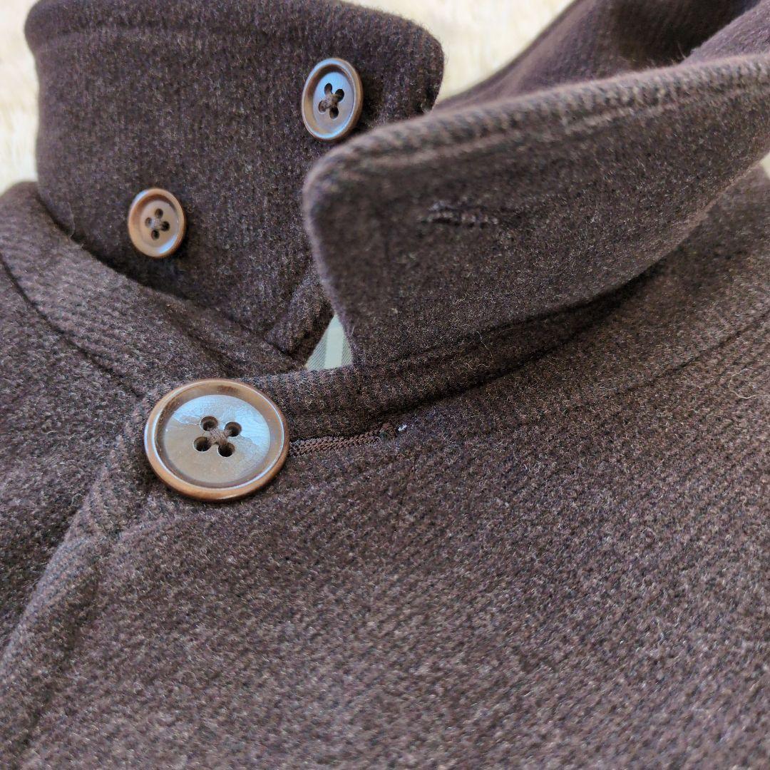 希少　バーバリー　ウール　アンゴラ混　Aライン　ロング　ダークブラウン MA