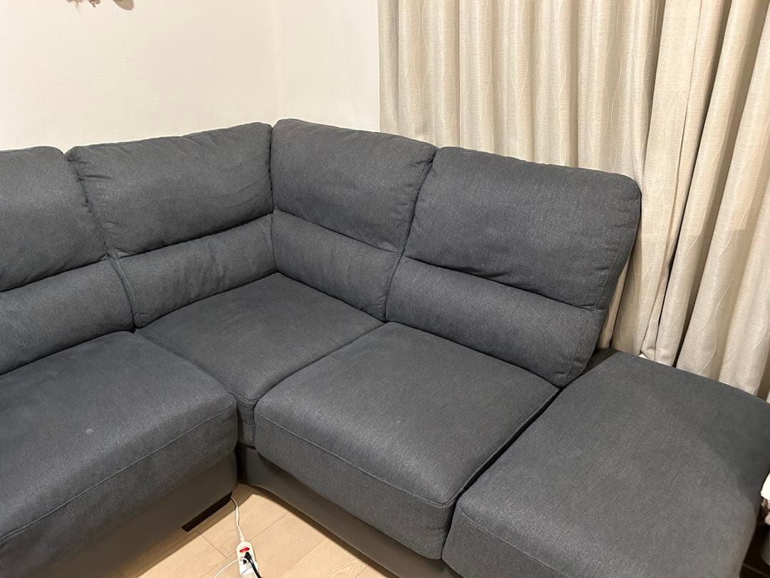 布張りカウチソファ （ウォール3KD LC GY） ニトリ - メルカリ