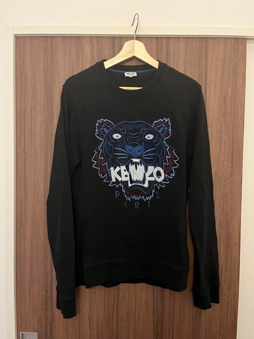ひ*り様 KENZO トレーナー　メンズ　M KENZO (ケンゾー) トレーナー タイガー刺繍 クルーネック スウェット