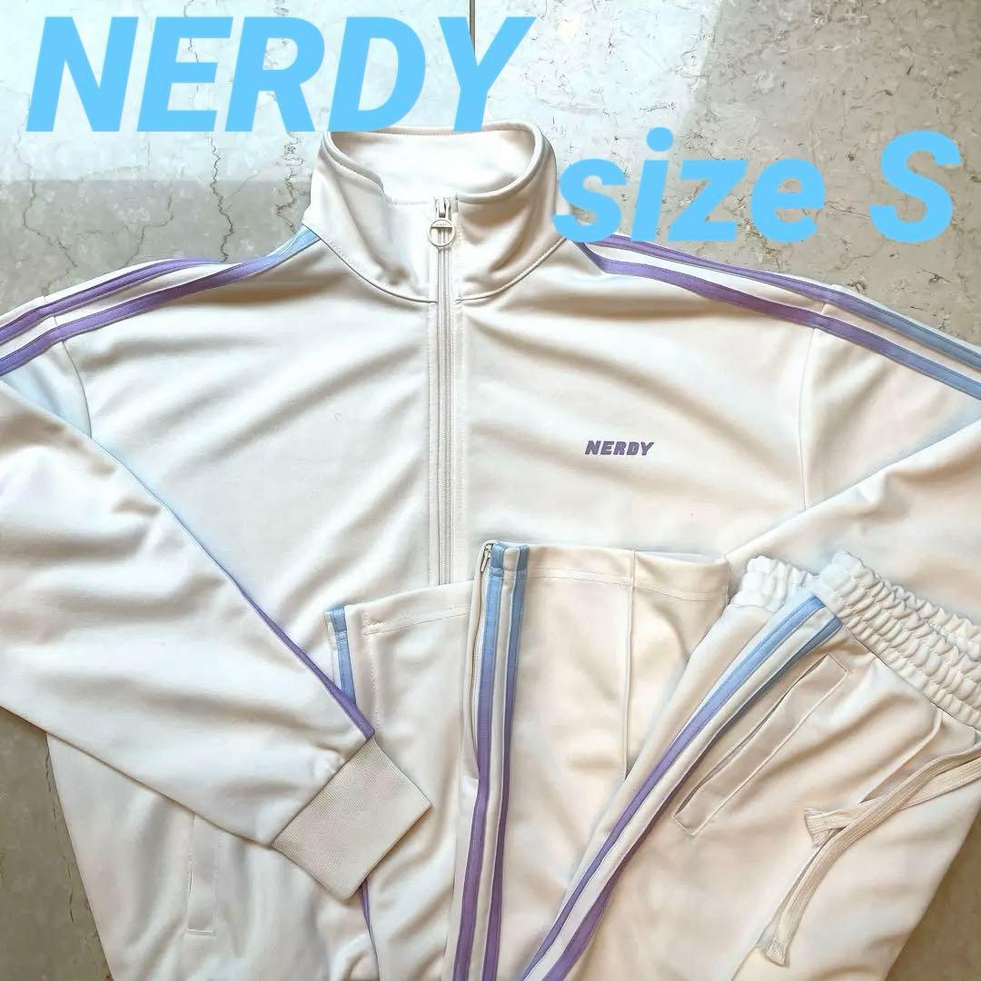 NERDY Sサイズ ノルディー ジャージ セットアップ 白 グラデーション