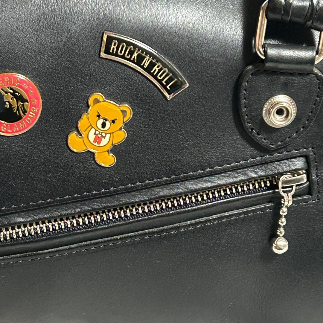 美品 ヒステリックグラマー スタッズ レザー 2wayボストン ショルダー