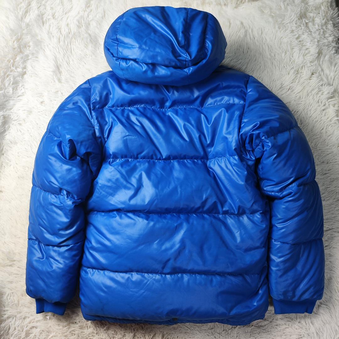 ヒマスポーツ ダウンジャケット フード 70s フランス製 ブルー 38 S