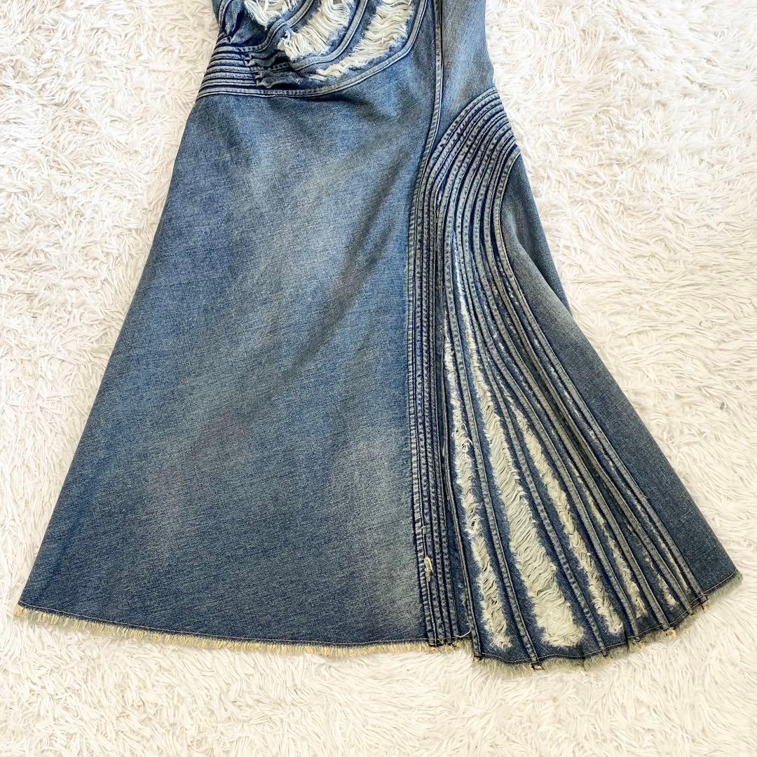 ジュンヤワタナベ コムデギャルソンデニム 変形ロングワンピース 再