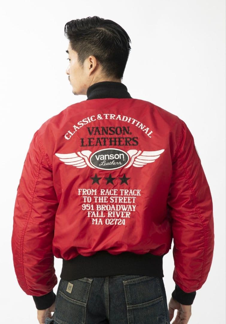 ゆ*き様 VANSON ライダー赤ジャケット - メルカリ