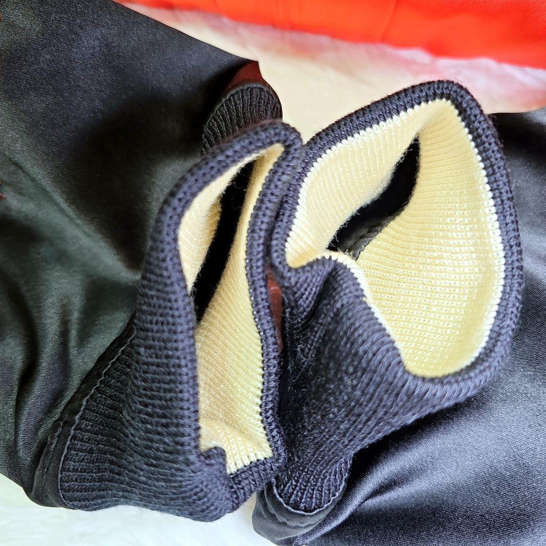 PEAK'D YELLOW スカジャン ブラック×オレンジ 刺繍 バイク 和柄 - メルカリ