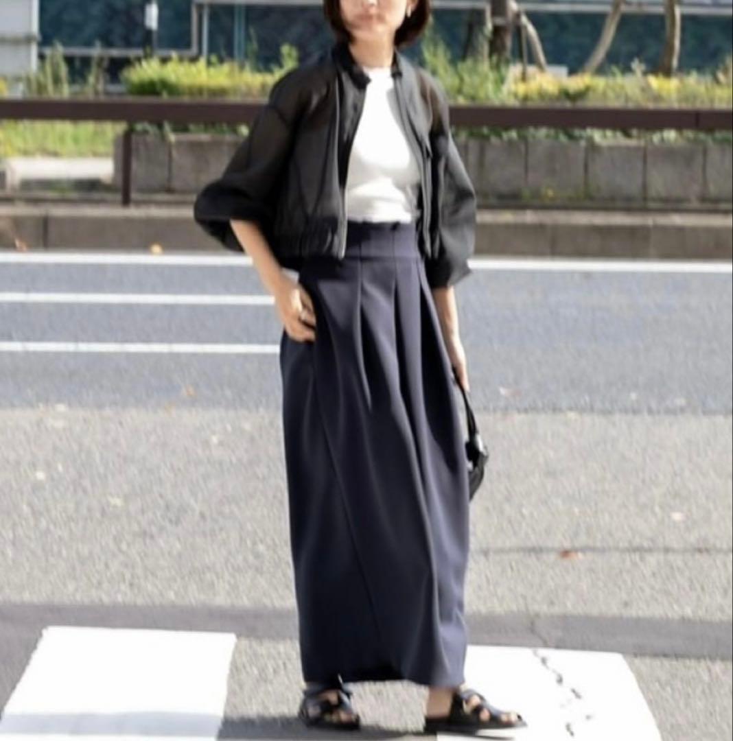 新品タグ付き FREY イージーコクーンスカート S ネイビー - メルカリ