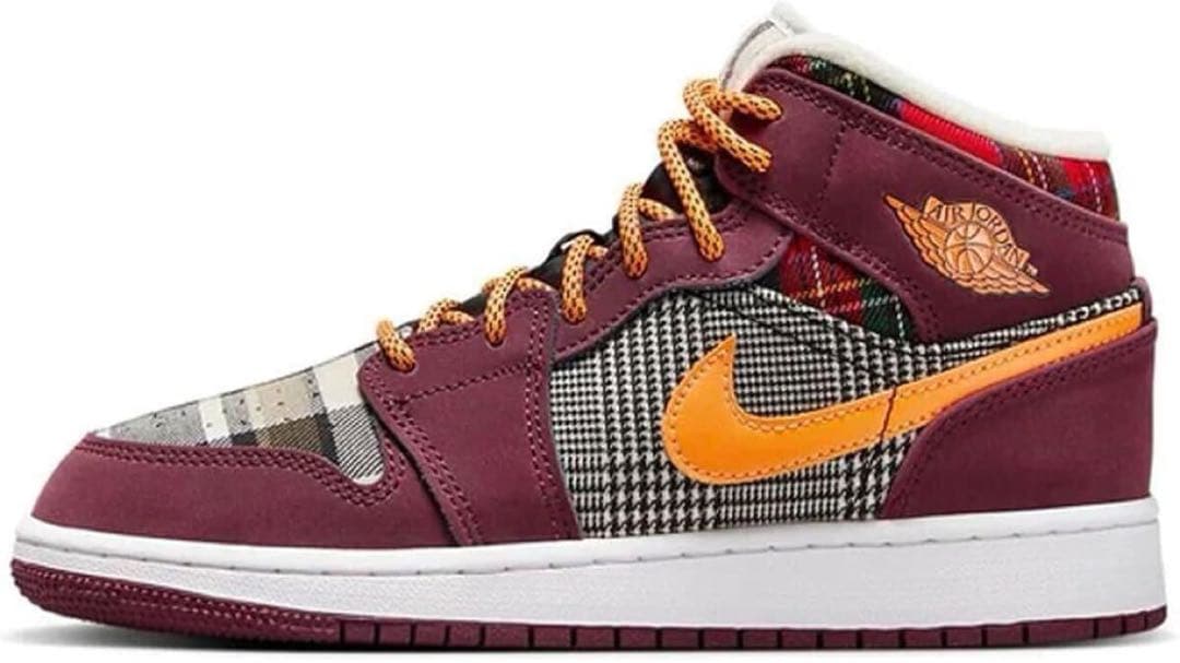 ナイキ 24cm ジョーダン 1 ミッド NIKE スニーカー チェック GS - メルカリ