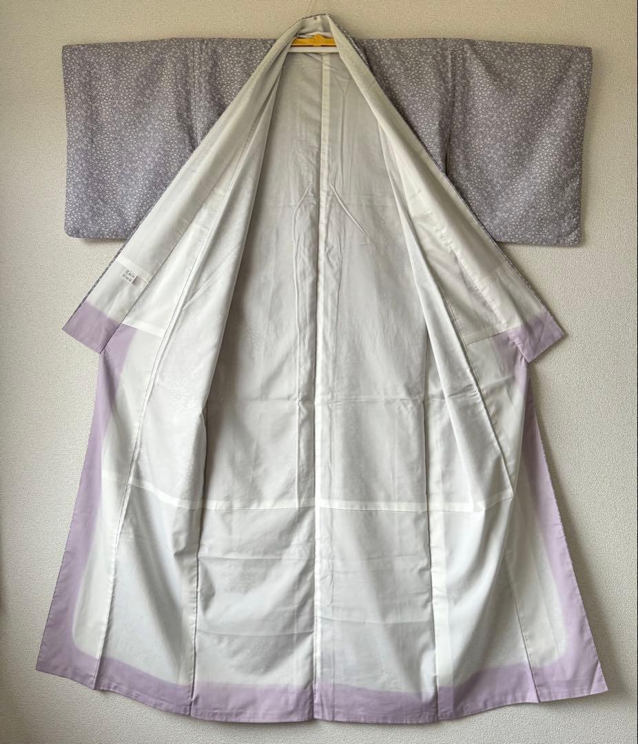 全8種コンプ 桃*郎様 美品！ 東レシルック 洗える着物 化繊 薄紫 小花