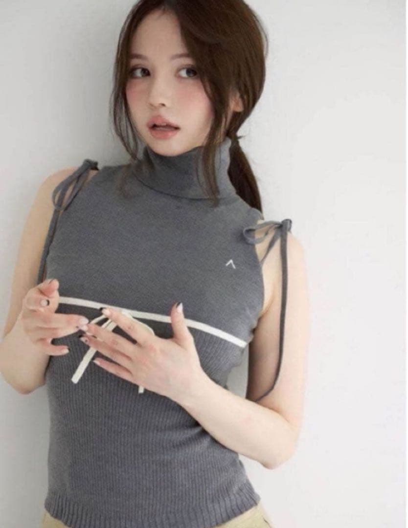 正規品 andmary Adele ribbon tank gray 即日発送 - メルカリ