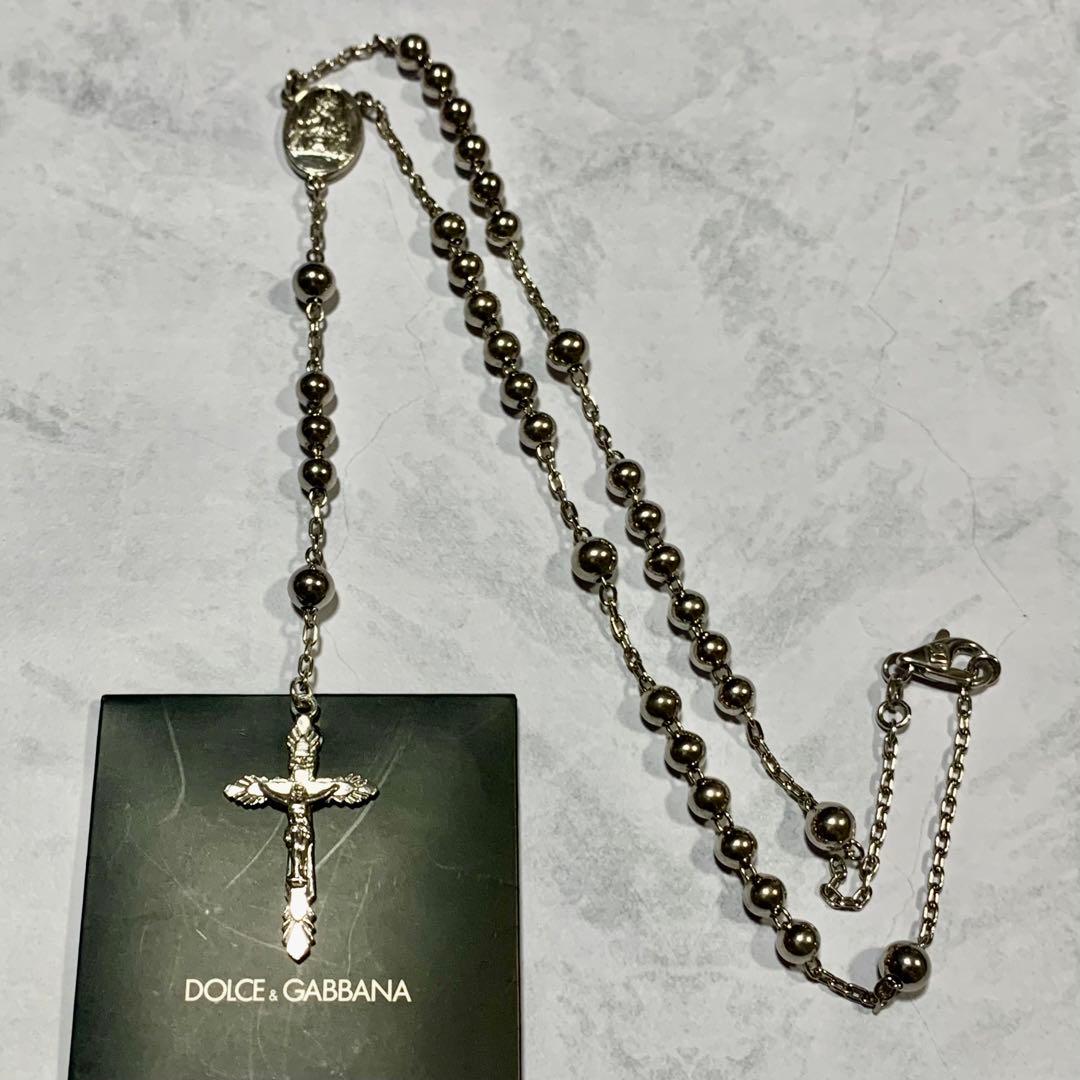 DOLCE&GABBANA 】ドルガバ ロザリオネックレス シルバー - メルカリ