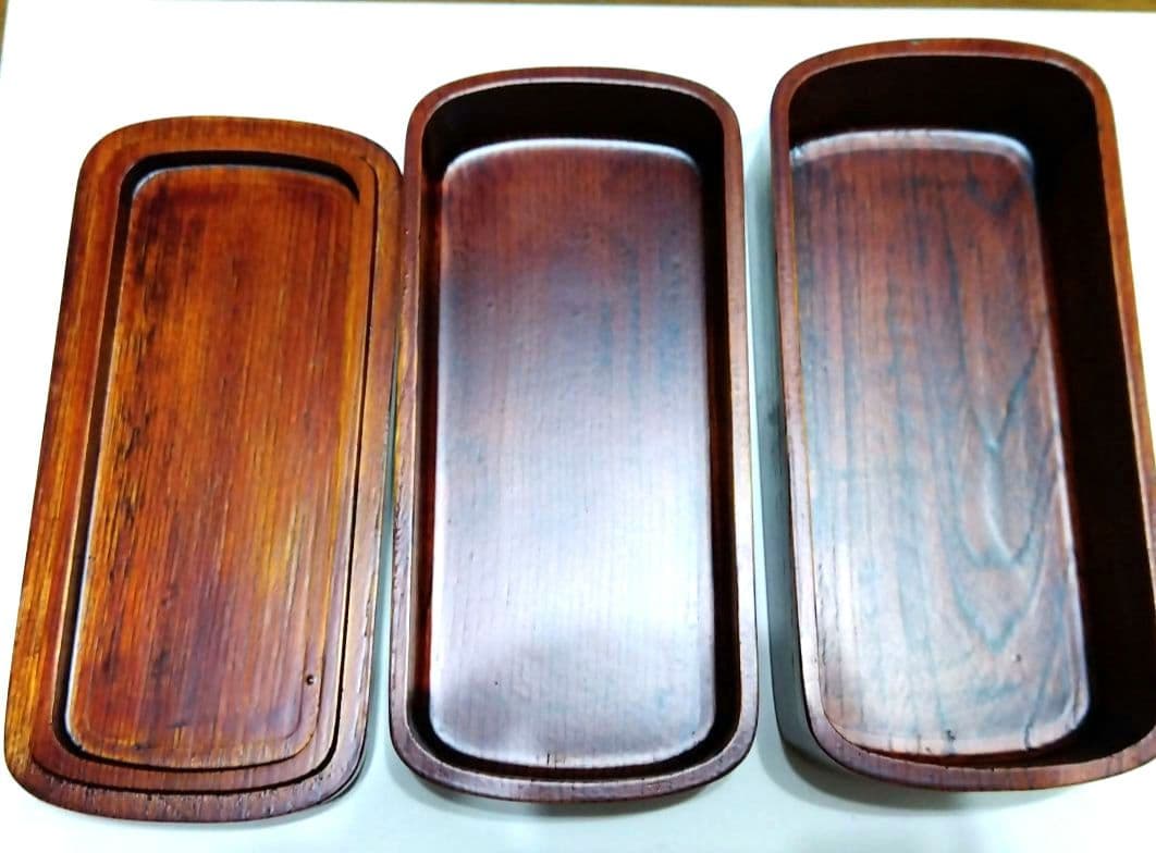 高級会津塗 漆弁当箱 2段 からくりぬき - メルカリ