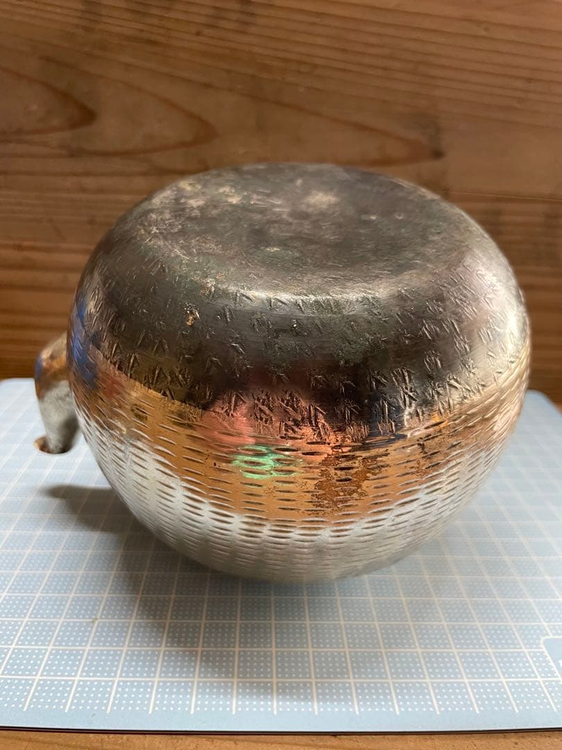 ア*社様 薬缶【m1349 水注 水さし 湯沸かし 急須 茶器 茶道具 煎茶 銀