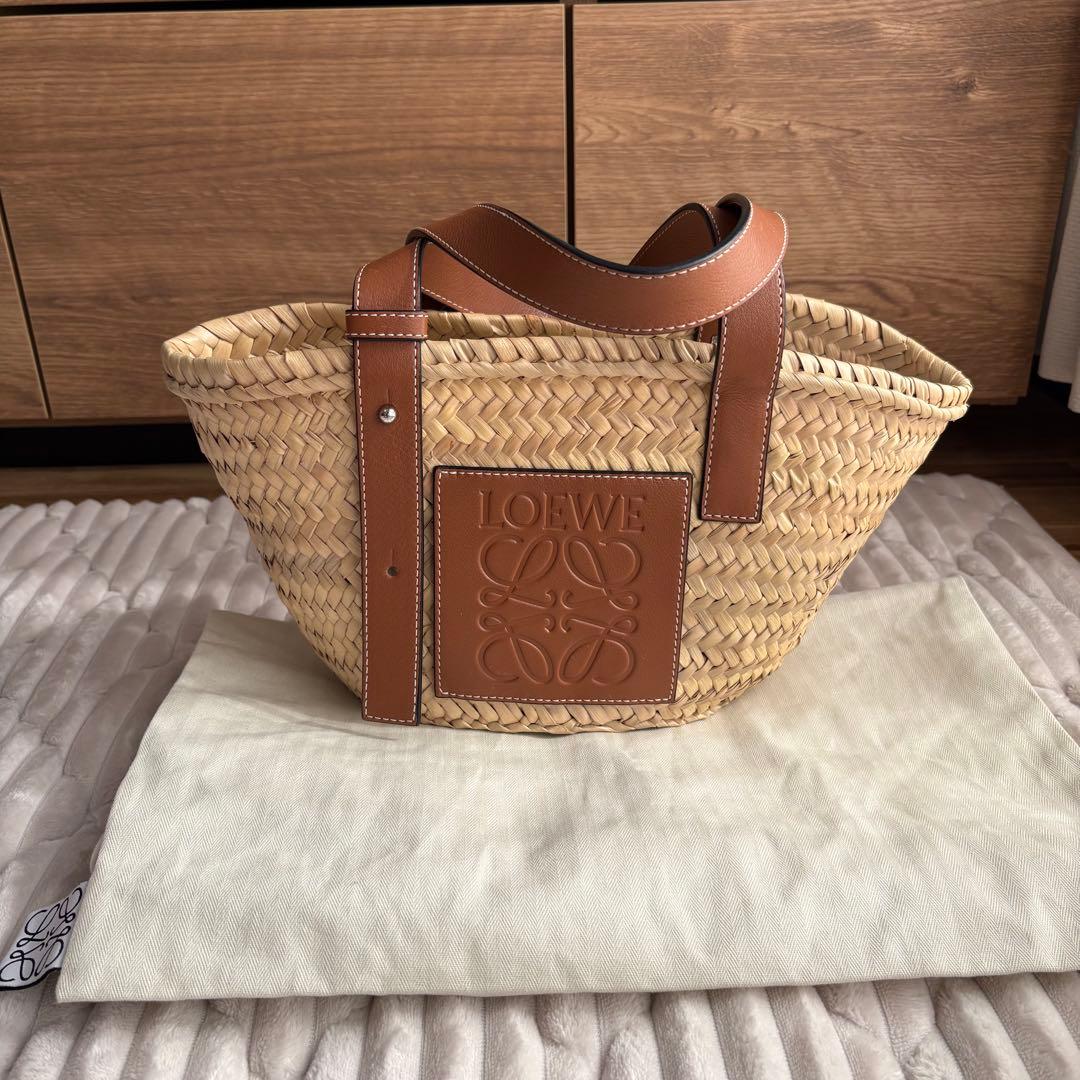 LOEWE ロエベ バスケットバッグ スモール カゴバッグ ブラウン【内袋