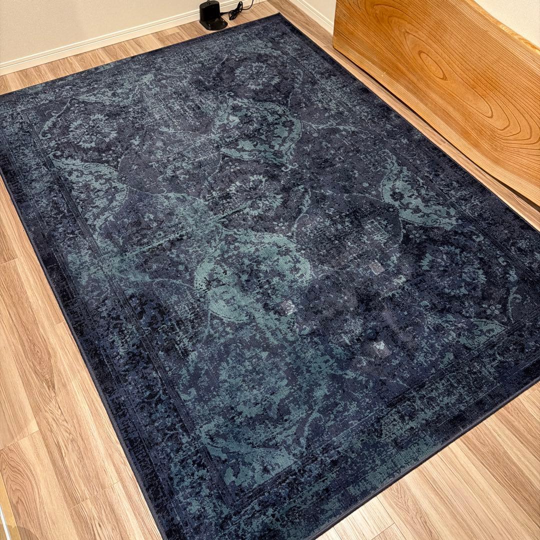 IKEA VONSBÄK ヴォンスベク ラグ パイル短, ダークブルー - メルカリ